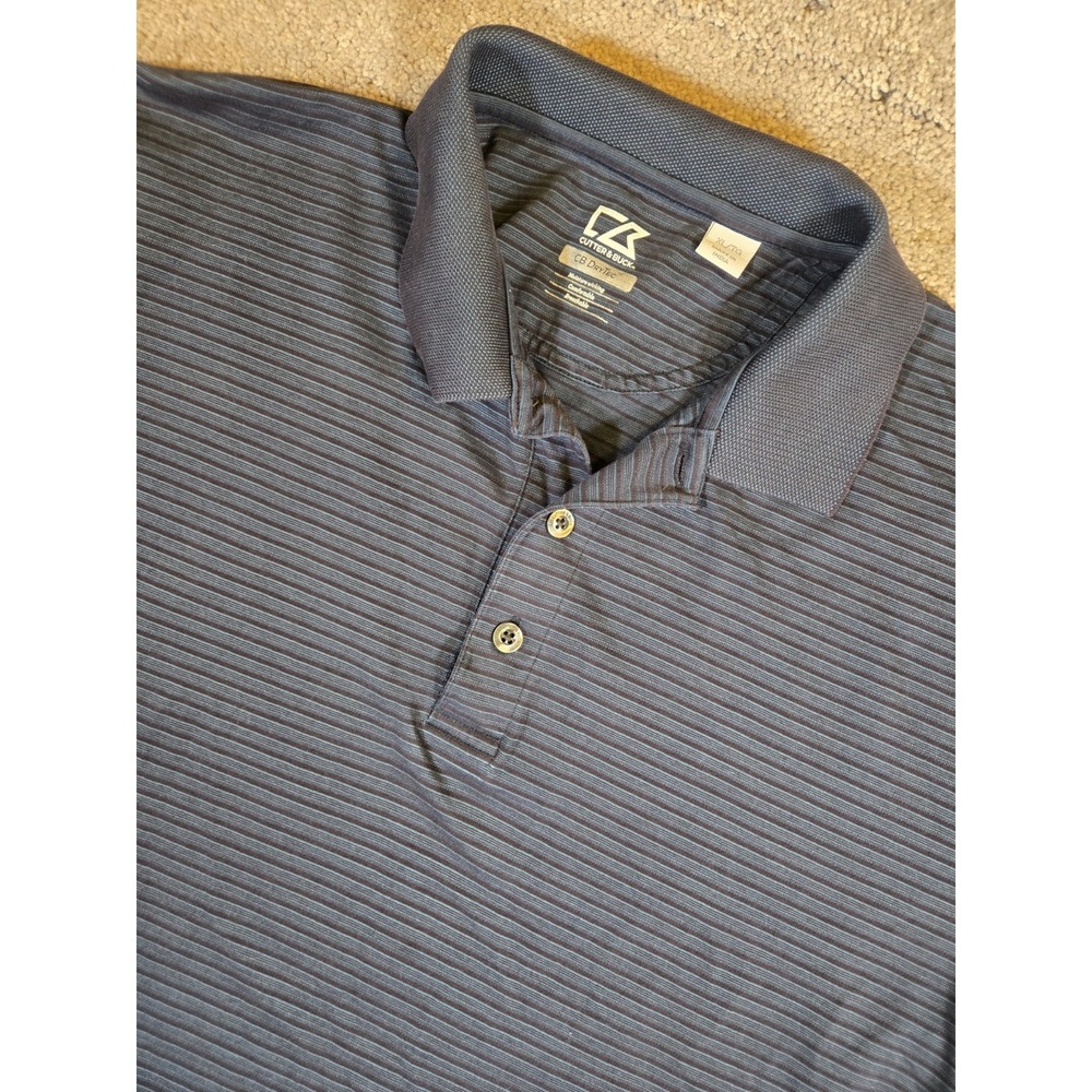 Cutter & Buck Men's XL Navy Blue CB DryTec‎ Short Sleeve Polo Shirt